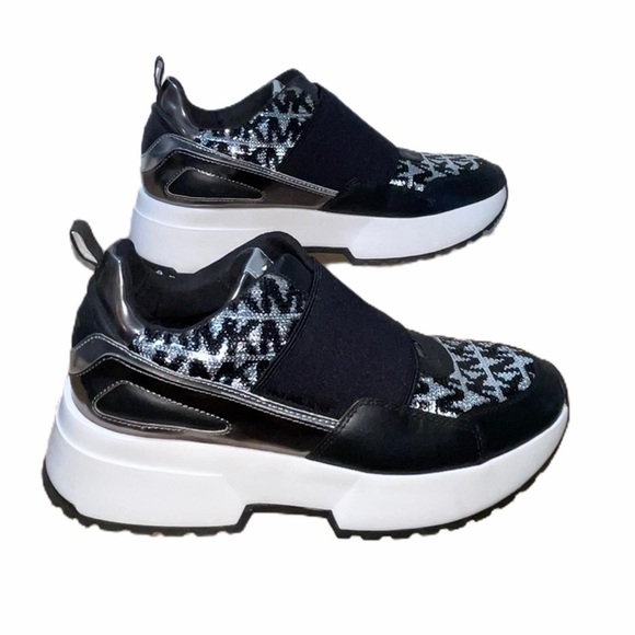 Michael Kors Cosmo Logo Sequined Slip on Sneakers. Size 8.5 EUC - Picture 12 of 13